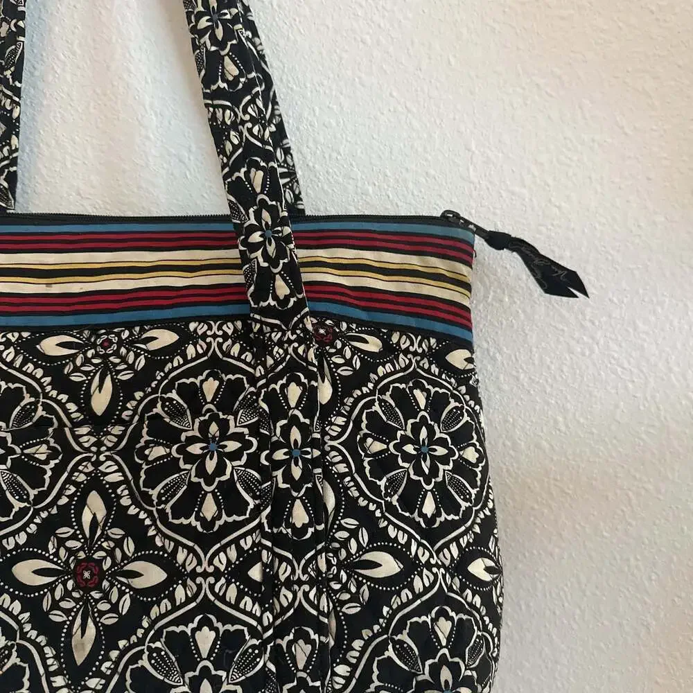 Vera Bradley Little Betsy Tote Bag Retired 2010 Barcelona Print Quilted Cotton
